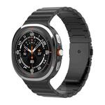 For Samsung Galaxy Watch8 / Watch8 Classic One Bead Flat Buckle Pure Titanium Watch Band(Black)