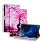 For Samsung Galaxy Tab A10.5 T590 / T595 Colored Drawing Stitching Horizontal Flip Leather Case with Holder & Card Slots(Cherry Tree)