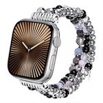 For Apple Watch 42mm / 41mm / 40mm / 38mm Colored Diamond Tassel Chain Watch Band(Black)
