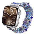 For Apple Watch 42mm / 41mm / 40mm / 38mm Colored Diamond Tassel Chain Watch Band(Blue)