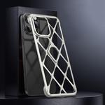 For iPhone 16 Pro Holder Metal Phone Case(Titanium)