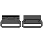 For Garmin 22mm 1 Pair Metal Medium Adapter Watch Band Quick Release Connector(Black)