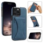 For iPhone 16 Pro Max Ultra-thin Shockproof Phone Protective Case with Holder(Blue)