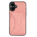 For iPhone 16 Plus Ultra-thin Shockproof Phone Protective Case with Holder(Rose Gold)