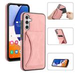 For Samsung Galaxy A35 5G Ultra-thin Shockproof Phone Protective Case with Holder(Rose Gold)