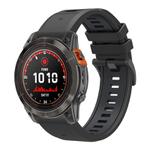 For Garmin 26mm Two Color Quick Release Silicone Watch Band with Tool(Black Dark Grey)