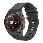 For Garmin 22mm Two Color Quick Release Silicone Watch Band with Tool(Dark Black)