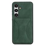 For Samsung Galaxy S24 5G Ultra-thin Shockproof Phone Protective Case with Holder(Green)