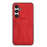 For Samsung Galaxy S24 5G Ultra-thin Shockproof Phone Protective Case with Holder(Red)