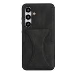 For Samsung Galaxy S24 5G Ultra-thin Shockproof Phone Protective Case with Holder(Black)