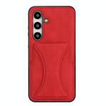 For Samsung Galaxy S24+ 5G Ultra-thin Shockproof Phone Protective Case with Holder(Red)