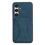For Samsung Galaxy S24 FE 5G Ultra-thin Shockproof Phone Protective Case with Holder(Blue)