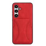 For Samsung Galaxy S24 FE 5G Ultra-thin Shockproof Phone Protective Case with Holder(Red)