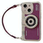 For iPhone 15 Plus Camera Style Phone Case(Purple)