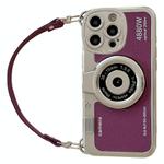 For iPhone 15 Pro Camera Style Phone Case(Purple)