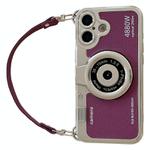 For iPhone 16 Camera Style Phone Case(Purple)