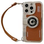 For iPhone 16 Pro Camera Style Phone Case(Brown)