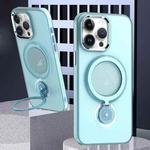 For iPhone 15 Pro Max Rotation Holder MagSafe Phone Case(Blue)