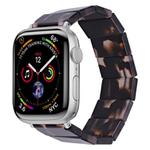 For Apple Watch 46mm / 49mm / 45mm / 44mm Stretch Rope Square Resin Watch Band(Black Grey)