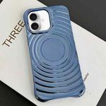 For iPhone 16 Plus Electroplating Wave MagSafe Phone Case(Blue)