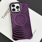 For iPhone 15 Pro Electroplating Wave MagSafe Phone Case(Purple)