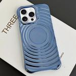 For iPhone 12 Pro Electroplating Wave MagSafe Phone Case(Blue)