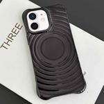 For iPhone 11 Electroplating Wave MagSafe Phone Case(Black)