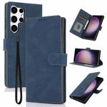 For Samsung Galaxy S25 Ultra 5G Fantasy Skin-feel Calfskin Texture Leather Phone Case(Blue)