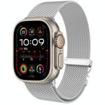 For Apple Watch 46mm / 49mm / 45mm / 44mm Milanese Buckle Titanium Alloy Watch Band(Titanium)