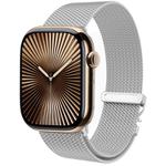 For Apple Watch 42mm / 41mm / 40mm / 38mm Milanese Buckle Titanium Alloy Watch Band(Titanium)