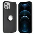 For iPhone 11 Pro Max Matte Ring Holder TPU Phone Case(Black)