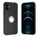 For iPhone 11 Matte Ring Holder TPU Phone Case(Silver)