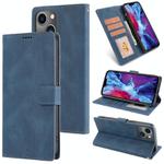 For iPhone 15 Plus / 14 Plus Fantasy Skin-feel Calfskin Texture Leather Phone Case(Blue)