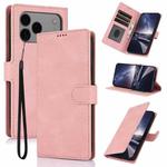 For iPhone 17 Pro Fantasy Skin-feel Calfskin Texture Leather Phone Case(Pink)