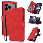 For iPhone 17 Pro Fantasy Skin-feel Calfskin Texture Leather Phone Case(Red)