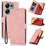 For Xiaomi Poco M6 Pro 4G Fantasy Skin-feel Calfskin Texture Leather Phone Case(Pink)