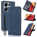For Xiaomi Poco M6 Pro 4G Fantasy Skin-feel Calfskin Texture Leather Phone Case(Blue)