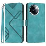 For vivo Y200i Line Pattern Skin Feel Leather Phone Case(Light Blue)
