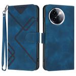 For vivo Y200i Line Pattern Skin Feel Leather Phone Case(Royal Blue)