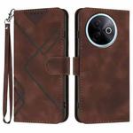 For vivo Y39 5G Line Pattern Skin Feel Leather Phone Case(Coffee)