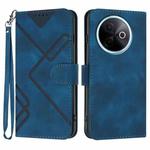 For vivo Y39 5G Line Pattern Skin Feel Leather Phone Case(Royal Blue)