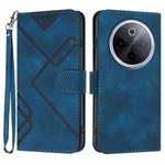 For vivo iQOO Z10 / T4 / Y300 Pro Line Pattern Skin Feel Leather Phone Case(Royal Blue)