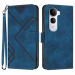 For vivo Y400 Pro 5G Line Pattern Skin Feel Leather Phone Case(Royal Blue)