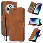 For Redmi 14C 4G Fantasy Skin-feel Calfskin Texture Leather Phone Case(Brown)