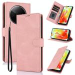 For Redmi A3 4G Global Fantasy Skin-feel Calfskin Texture Leather Phone Case(Pink)