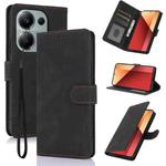 For Redmi Note 13 Pro 4G Global Fantasy Skin-feel Calfskin Texture Leather Phone Case(Black)