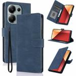 For Redmi Note 13 4G Global Fantasy Skin-feel Calfskin Texture Leather Phone Case(Blue)