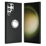 For Samsung Galaxy S25 Ultra 5G Matte Ring Holder TPU Phone Case(Silver)