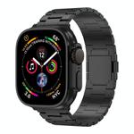 For Apple Watch 46mm / 49mm / 45mm / 44mm Tri-beads Magnetic Titanium Alloy Watch Band(Black)