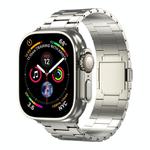 For Apple Watch 46mm / 49mm / 45mm / 44mm Tri-beads Magnetic Titanium Alloy Watch Band(Titanium)